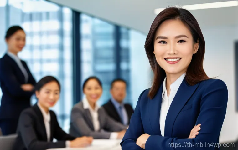 프로페셔널 이미지 구축을 위한 팁 - **Professional Business Meeting:** A confident Thai businesswoman in her mid-30s, dressed in a tailo...