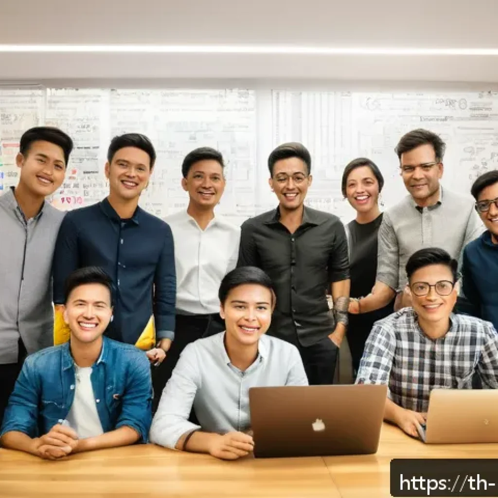 명성 구축을 위한 영상 마케팅 - A vibrant and dynamic creative workspace in Bangkok, Thailand, featuring a diverse group of young Th...