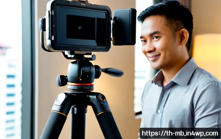 Home 17 명성 구축을 위한 비디오 콘텐츠 활용법 - Photorealistic Thai small-business owner in a neat modern Bangkok studio recording a professional vi...