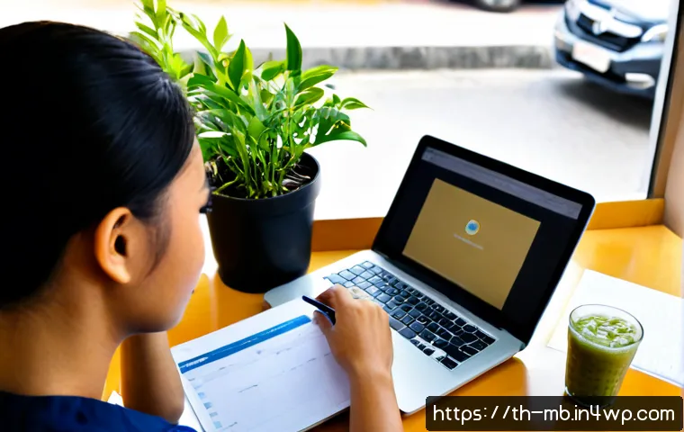 Home 17 비즈니스를 위한 유익한 블로그 운영법 - Photorealistic Thai small business owner planning a valuable business blog at a clean wooden desk, l...